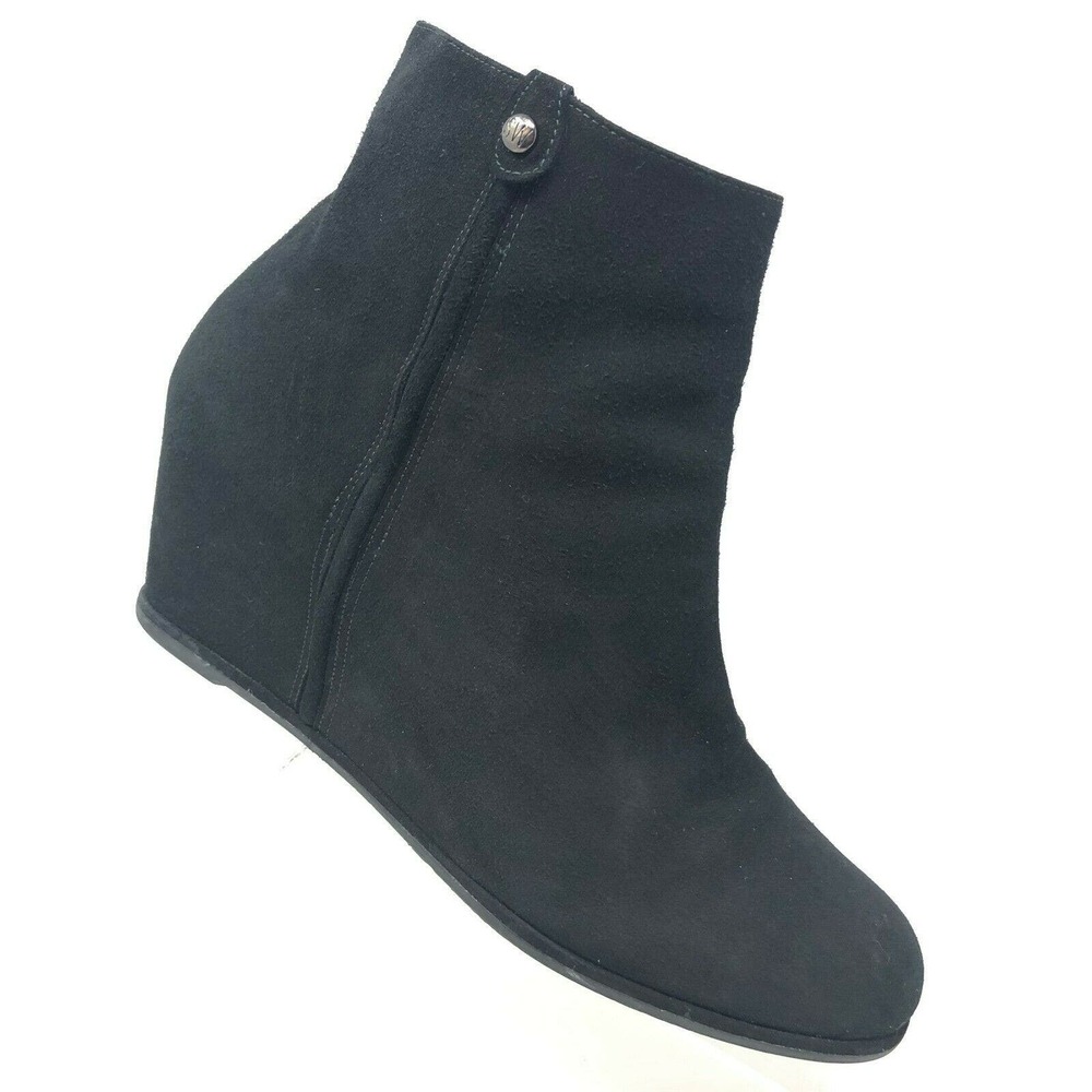 Stuart Weitzman Slidein Suede Wedge Bootie Womens… - image 1